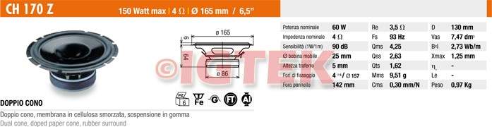 IGTEK - SCHEDA TECNICA CIARE CH170Z