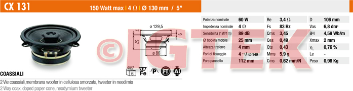 IGTEK - SCHEDA TECNICA CIARE CX131